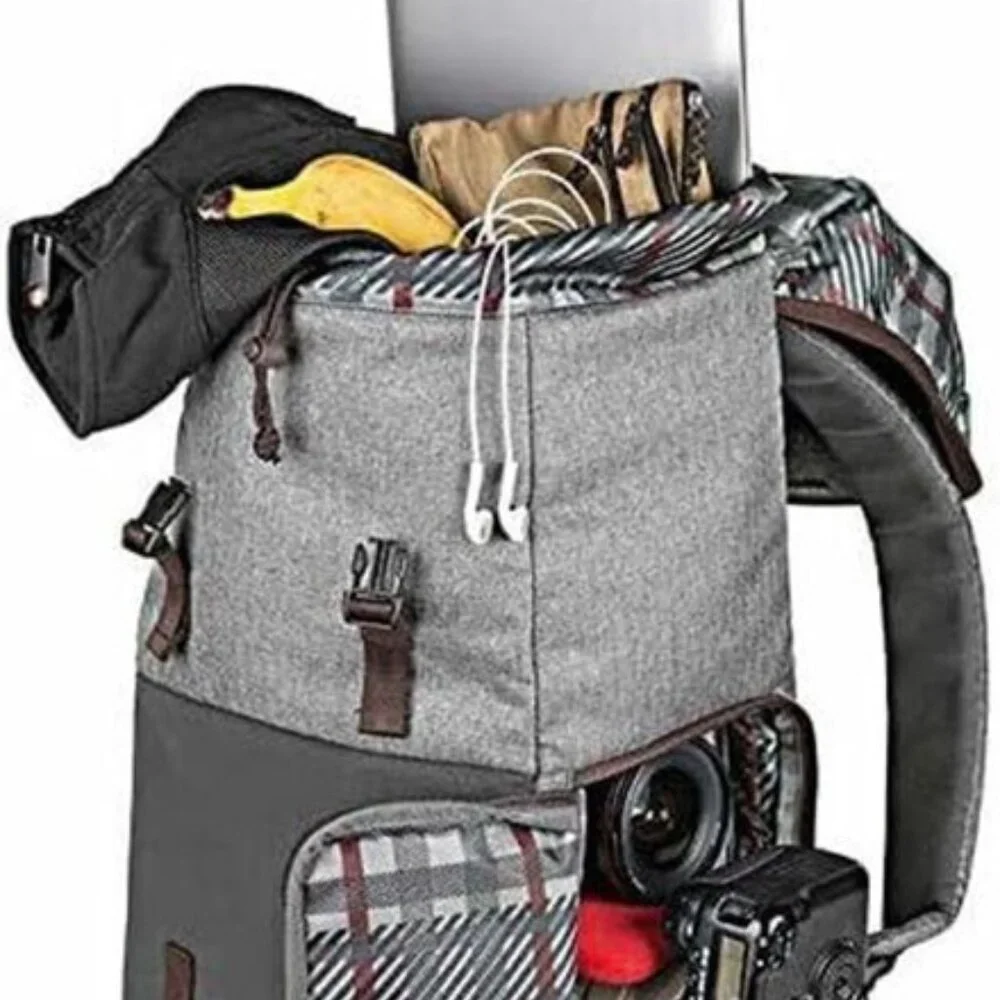 NEW Manfrotto Windsor Explorer Padded Camera & Laptop Backpack DSLR Bag Grey